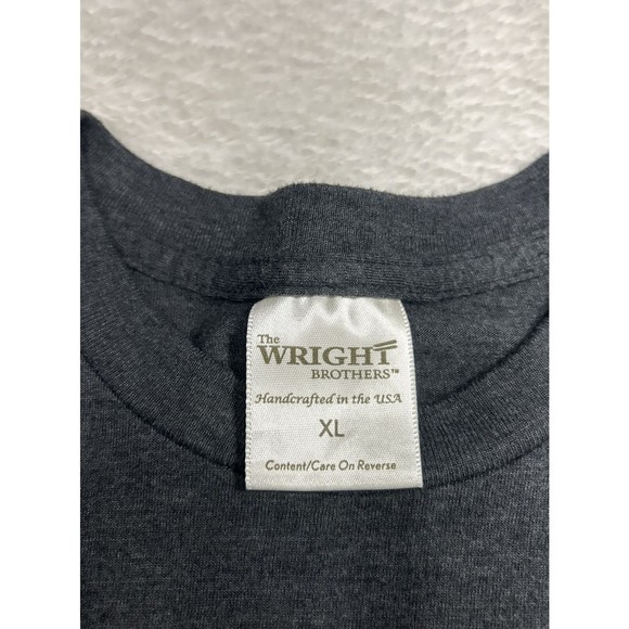 Vintage 90s The Wright Brothers Double-sided Single Stitch Gray T-Shirt Size XL - Picture 4 of 8